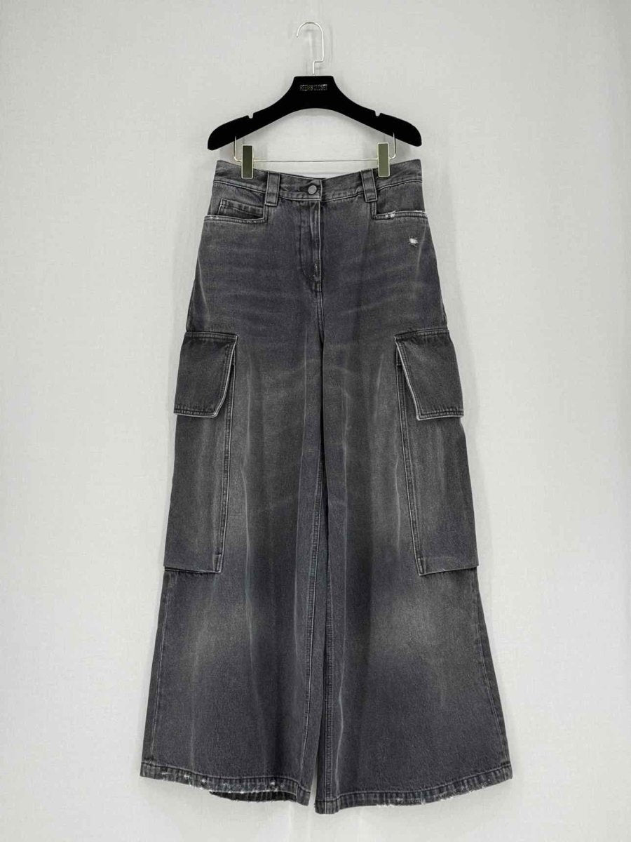 Pre - loved PALM ANGEL Wide Leg Black Pocket Size 26 Jeans at Reems Closet