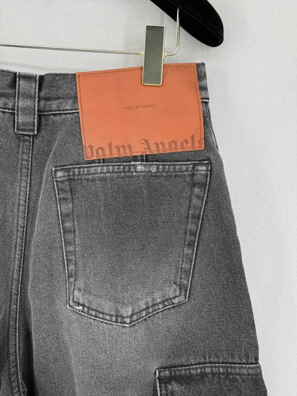 Pre - loved PALM ANGEL Wide Leg Black Pocket Size 26 Jeans at Reems Closet