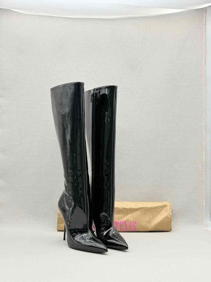 Pre - loved PARIS TEXAS Lidia Black Size EU 37 Knee High Boots at Reems Closet