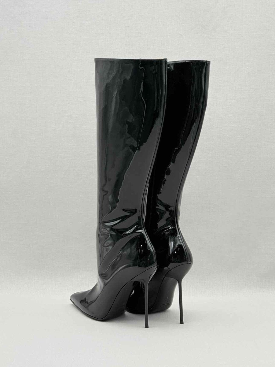 Pre - loved PARIS TEXAS Lidia Black Size EU 37 Knee High Boots at Reems Closet