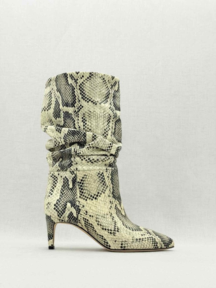 Pre - loved PARIS TEXAS Slouch Cream & Black Size EU 35 Boots at Reems Closet