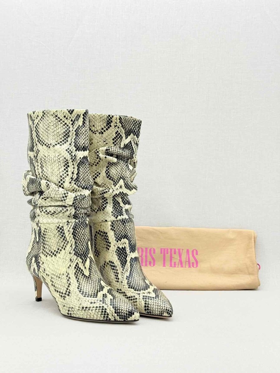 Pre - loved PARIS TEXAS Slouch Cream & Black Size EU 35 Boots at Reems Closet