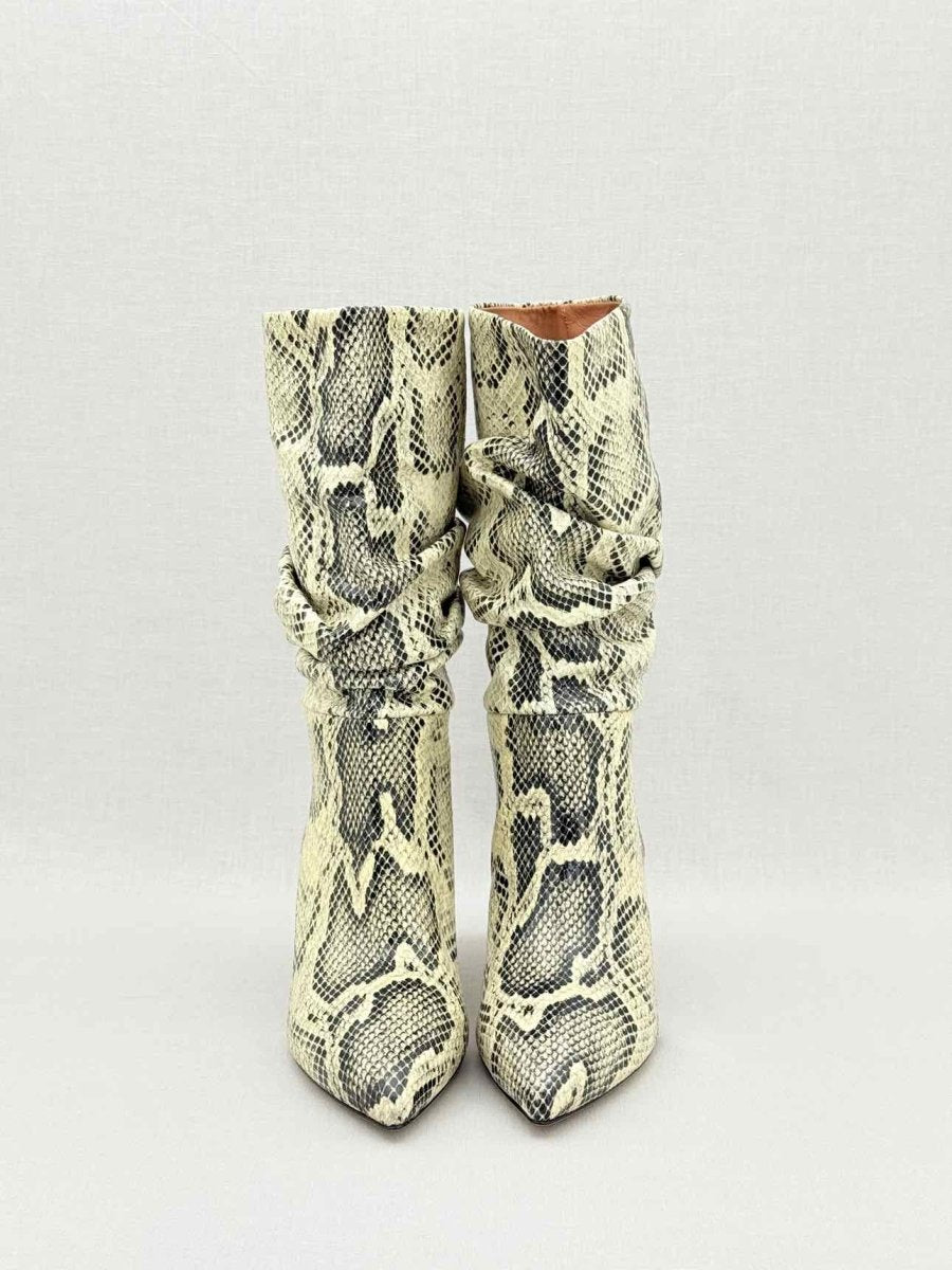 Pre - loved PARIS TEXAS Slouch Cream & Black Size EU 35 Boots at Reems Closet