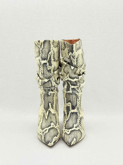 Pre - loved PARIS TEXAS Slouch Cream & Black Size EU 35 Boots at Reems Closet