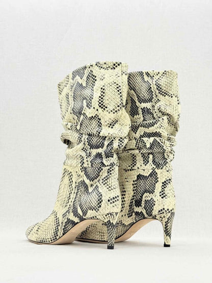 Pre - loved PARIS TEXAS Slouch Cream & Black Size EU 35 Boots at Reems Closet