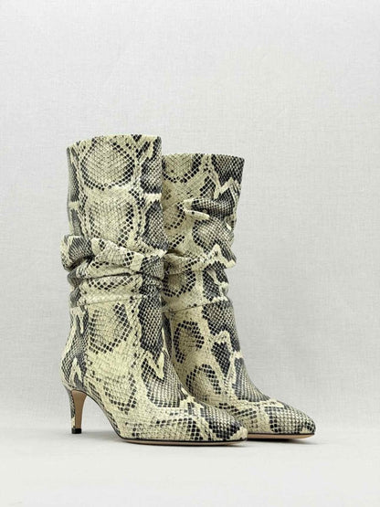 Pre - loved PARIS TEXAS Slouch Cream & Black Size EU 35 Boots at Reems Closet