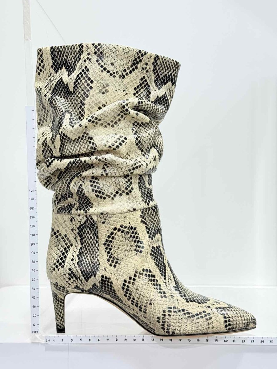 Pre - loved PARIS TEXAS Slouch Cream & Black Size EU 35 Boots at Reems Closet