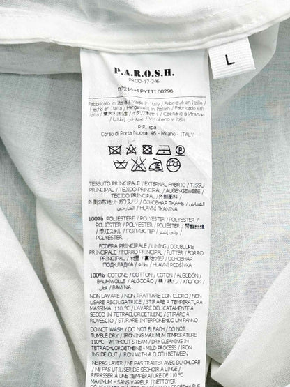 Pre - loved PAROSH Floral Embroidery Green Size Large Midi Dress at Reems Closet