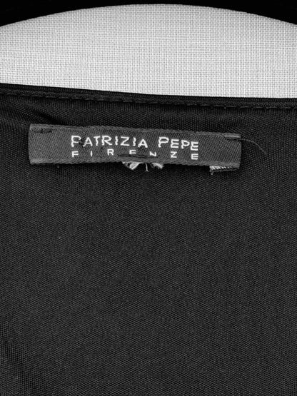 Pre - loved PATRIZIA PEPE Black Size Small Top at Reems Closet