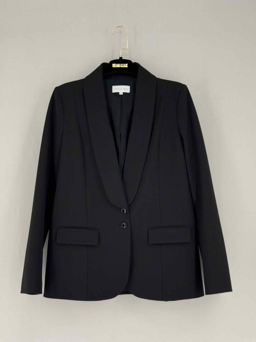 Pre - loved PATRIZIA PEPE Black Size US 8 Blazer at Reems Closet