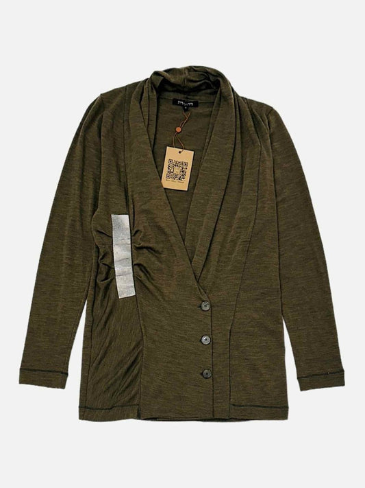 Pre-loved PATRIZIA PEPE Buttoned Olive Cardigan from Reems Closet