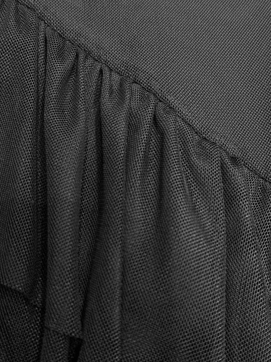 Pre - loved PATRIZIA PEPE Tiered Black Size Small Short Dress at Reems Closet