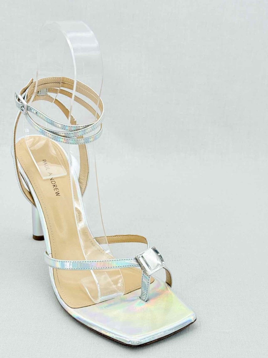 Pre - loved PAUL ANDREW Silver Size EU 39 Heeled Sandals at Reems Closet