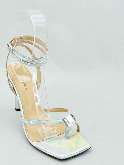 Pre - loved PAUL ANDREW Silver Size EU 39 Heeled Sandals at Reems Closet