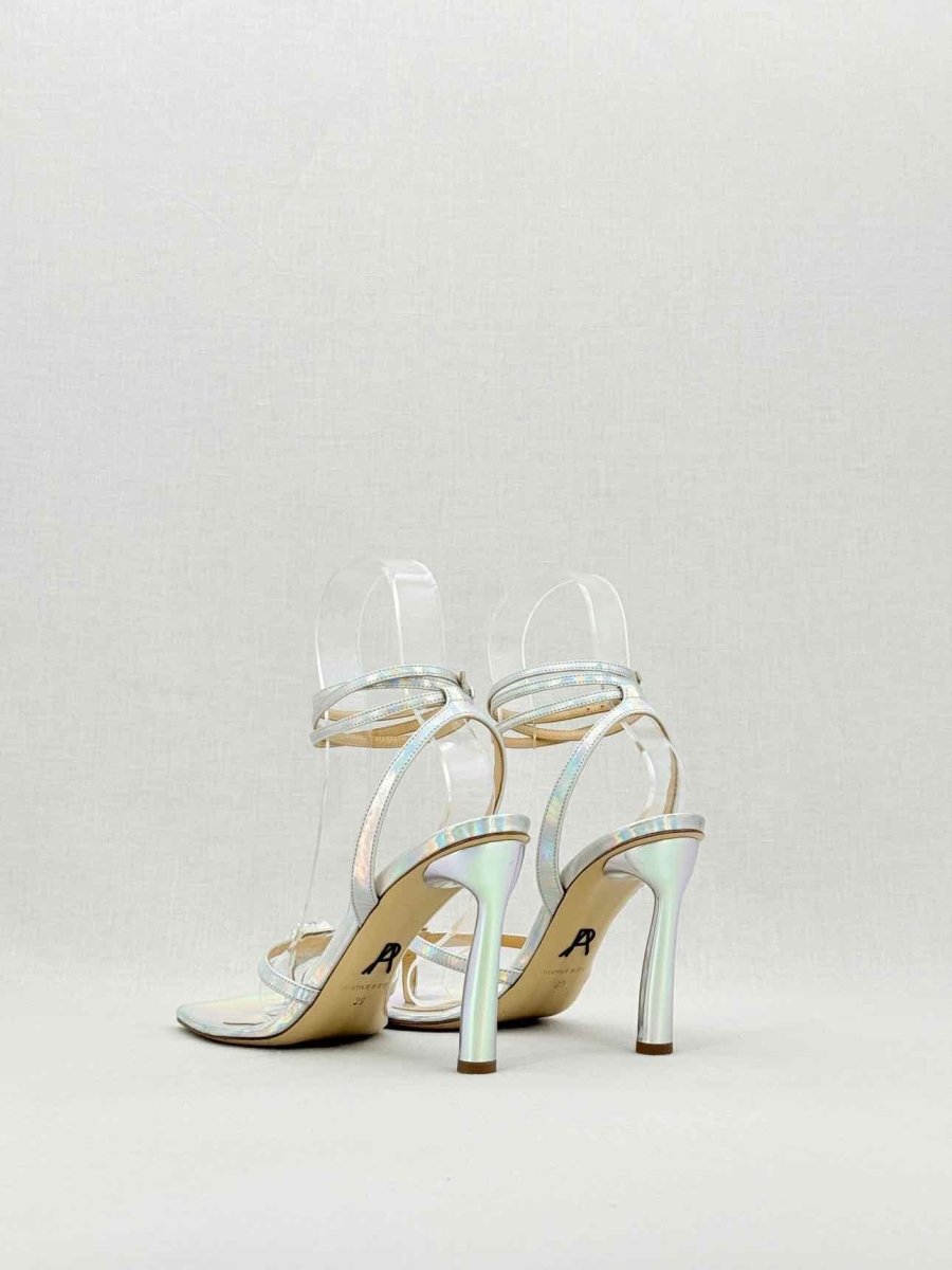 Pre - loved PAUL ANDREW Silver Size EU 39 Heeled Sandals at Reems Closet