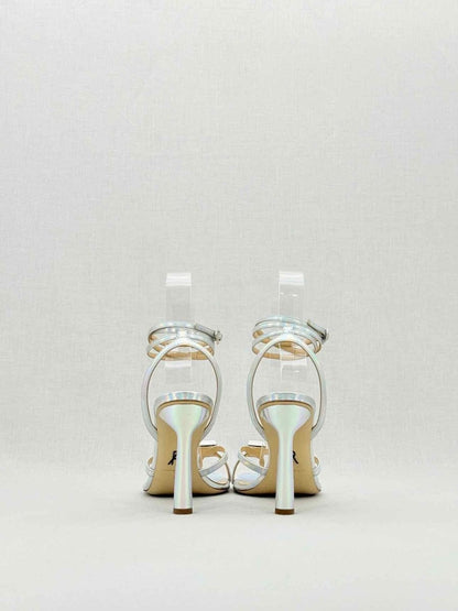 Pre - loved PAUL ANDREW Silver Size EU 39 Heeled Sandals at Reems Closet