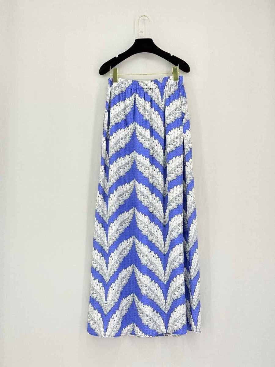 Pre-loved PAUL & JOE Blue & White Printed Size US 4 Long Skirt at Reems Closet