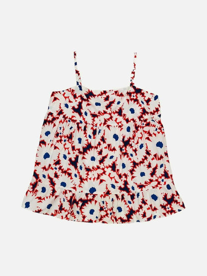 Pre - loved PAUL & JOE SISTER White Multicolor Floral Top Large at Reems Closet