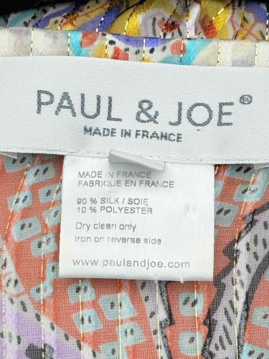 Pre-loved PAUL & JOE White Multicolor Size Medium Blouse at Reems Closet