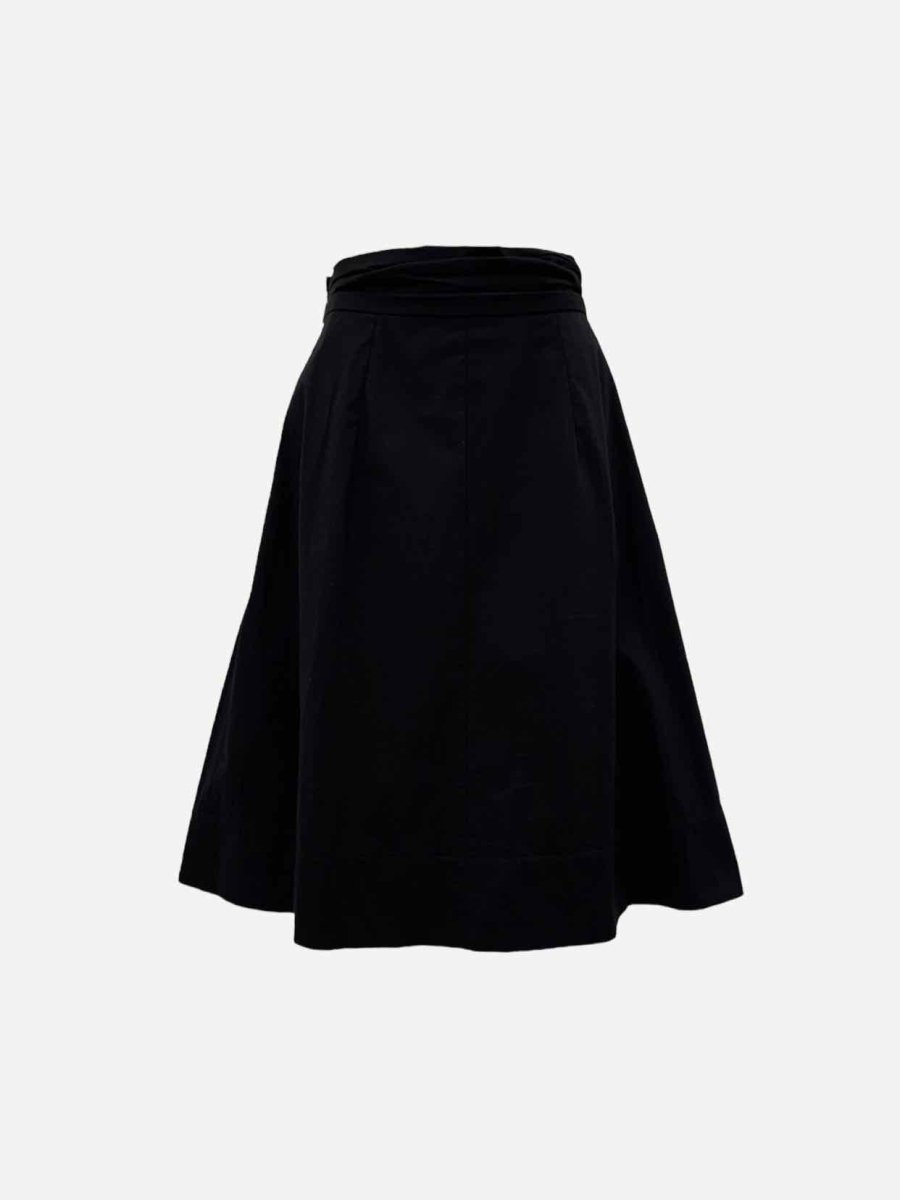 Pre - loved PAULE KA Black Belted Waist Midi Skirt at Reems Closet