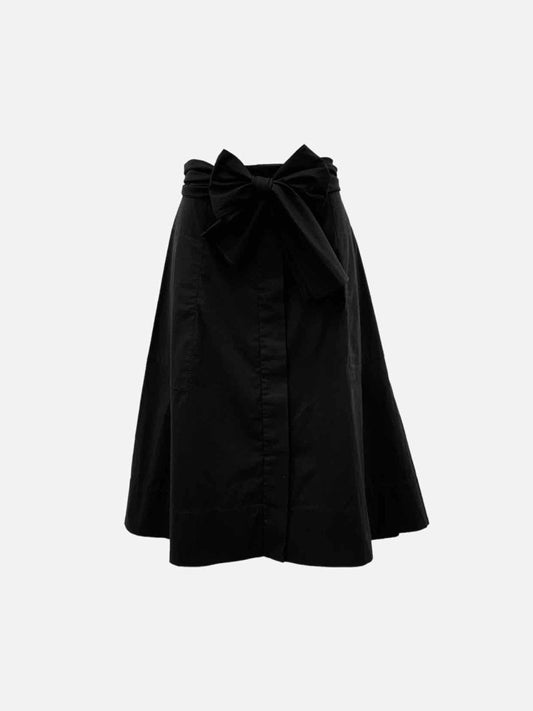 Pre - loved PAULE KA Black Belted Waist Midi Skirt at Reems Closet