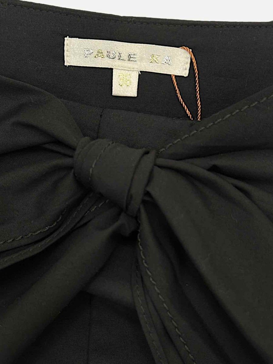 Pre - loved PAULE KA Black Belted Waist Midi Skirt at Reems Closet