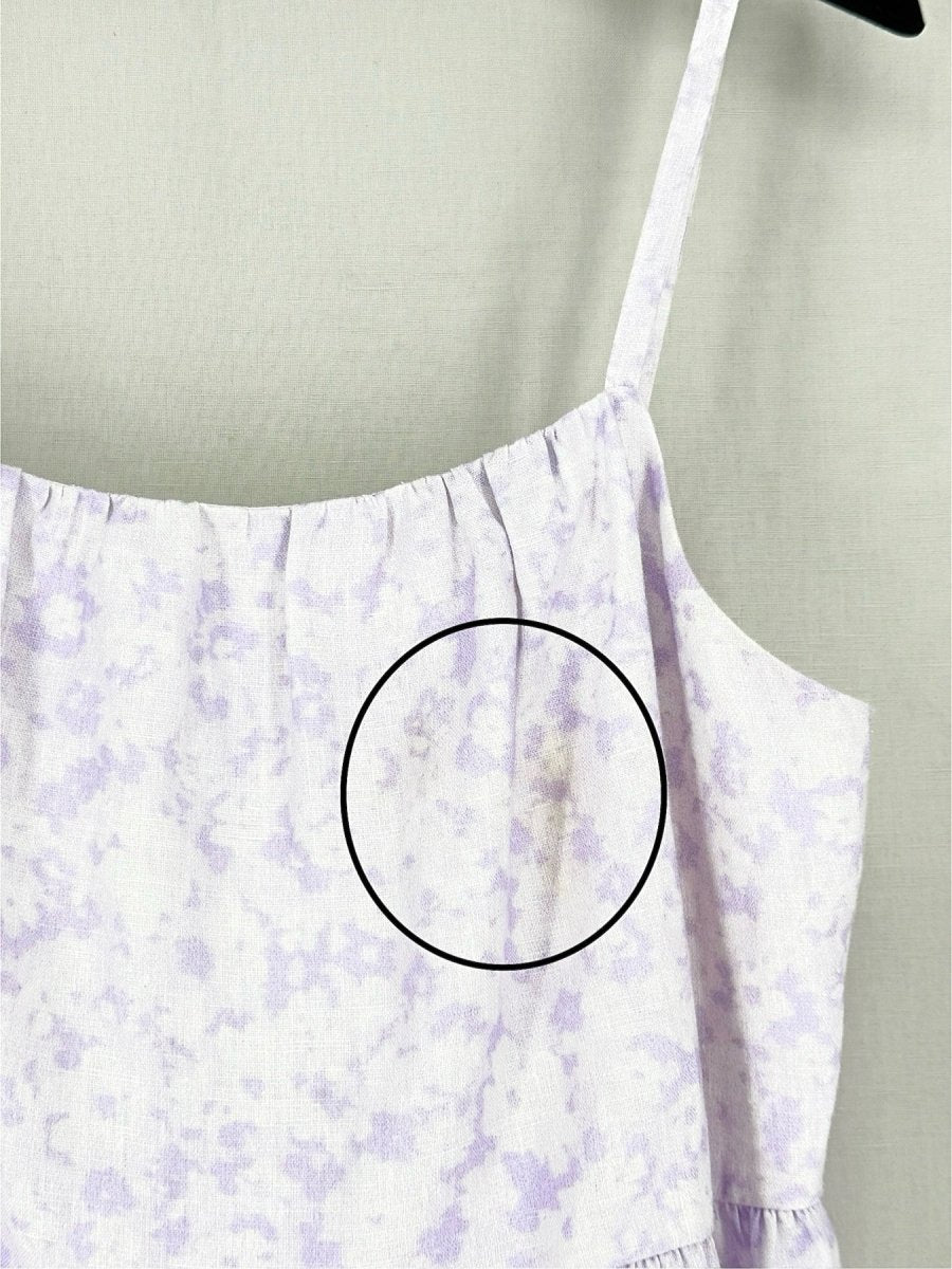 Pre - loved PEONY Lilac & White Floral Size Small Midi Dress at Reems Closet