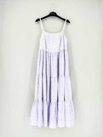 Pre - loved PEONY Lilac & White Floral Size Small Midi Dress at Reems Closet