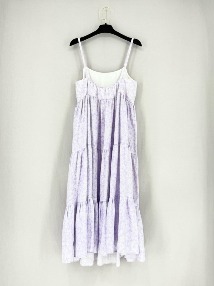 Pre - loved PEONY Lilac & White Floral Size Small Midi Dress at Reems Closet