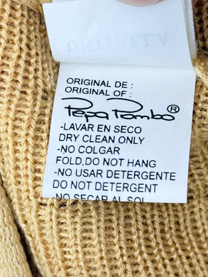 Pre-loved PEPA POMBO Gold Size Large Mini Skirt at Reems Closet