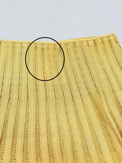 Pre-loved PEPA POMBO Gold Size Large Mini Skirt at Reems Closet
