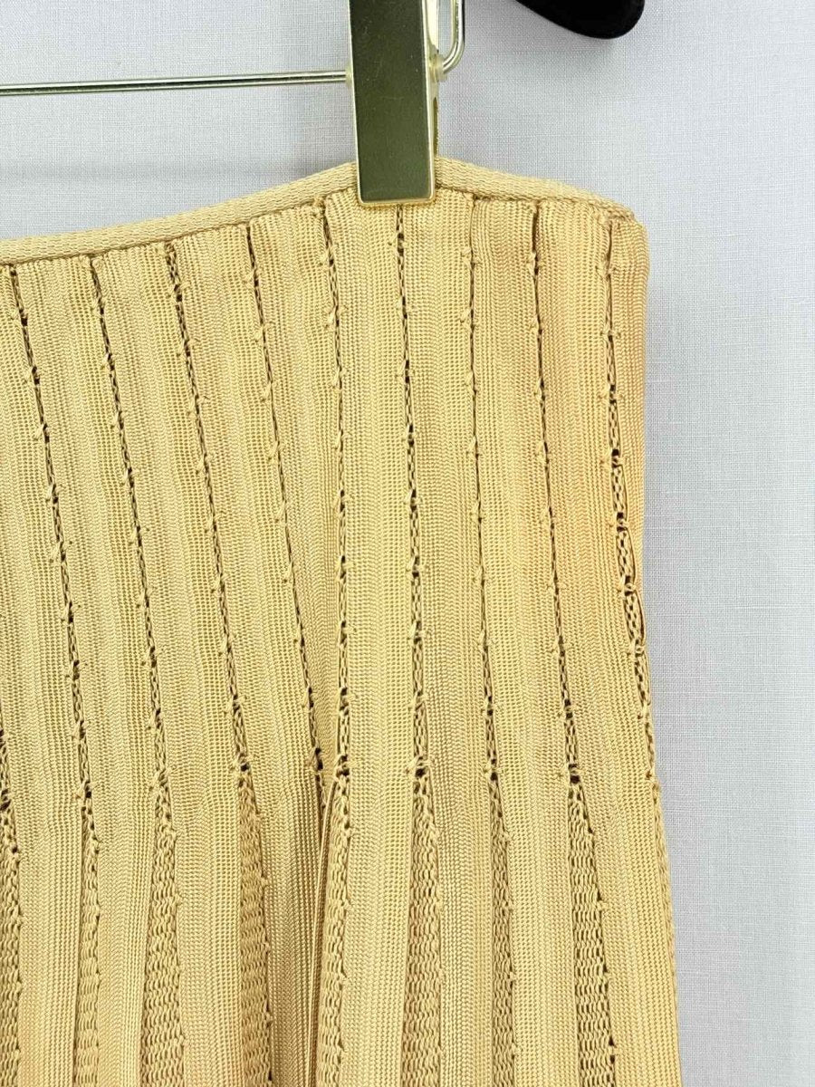 Pre-loved PEPA POMBO Gold Size Large Mini Skirt at Reems Closet