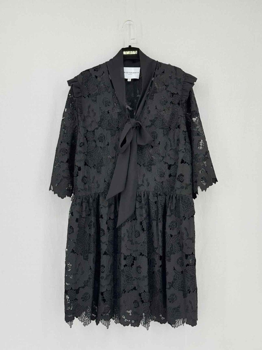 Pre - loved PERSEVERANCE Black Size US 14 Short Dress at Reems Closet