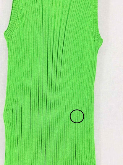 Pre-loved PETAR PETROV Green Ribbed Size US 8 Tank Top at Reems Closet