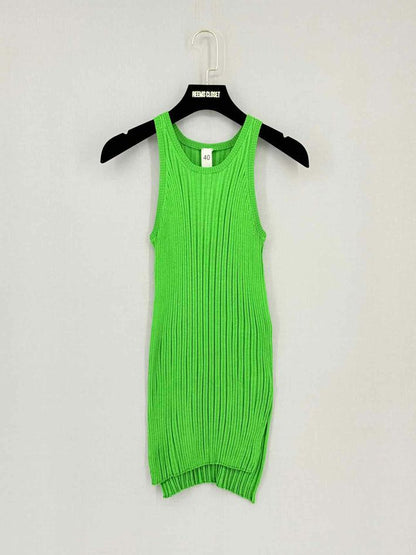Pre-loved PETAR PETROV Green Ribbed Size US 8 Tank Top at Reems Closet