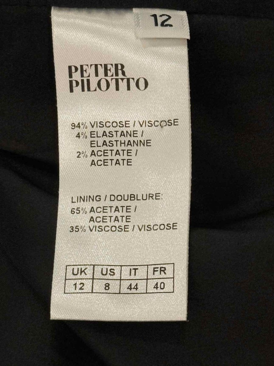 Pre-loved PETER PILOTTO Black & White Size US 8 Knee Length Dress at Reems Closet