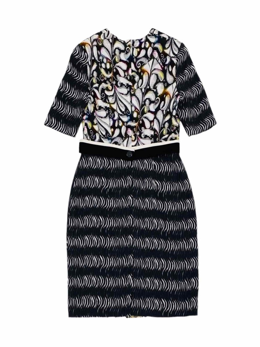 Pre - loved PETER PILOTTO Black & White Size US 8 Knee Length Dress at Reems Closet