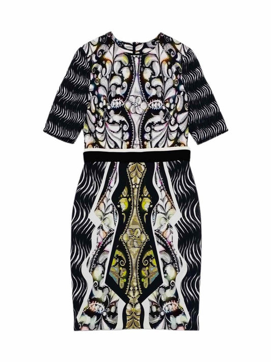 Pre - loved PETER PILOTTO Black & White Size US 8 Knee Length Dress at Reems Closet
