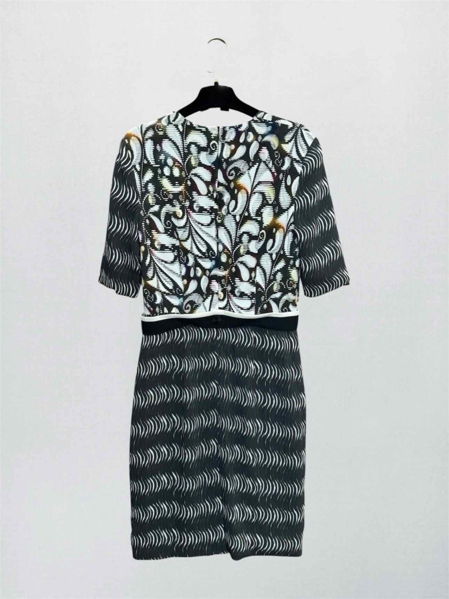 Pre-loved PETER PILOTTO Black & White Size US 8 Knee Length Dress at Reems Closet