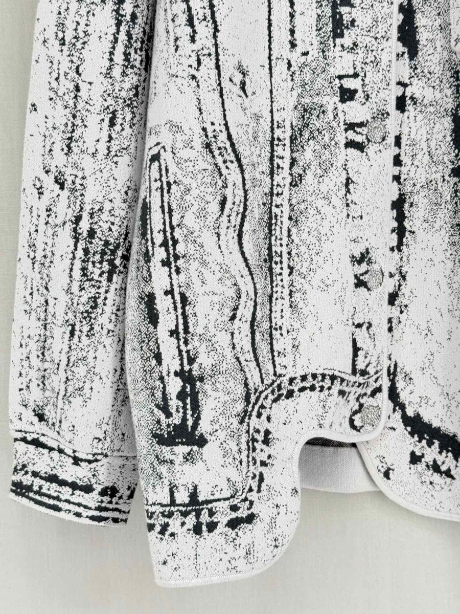 Pre - loved PH5 White & Grey Graphic Print Size Medium Jacket at Reems Closet