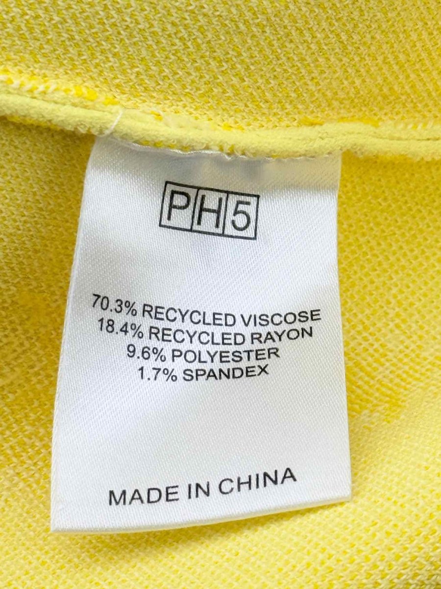 Pre - loved PH5 Yellow Wavy Size Small Knee Length Dress at Reems Closet