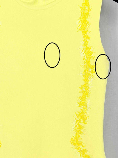 Pre - loved PH5 Yellow Wavy Size Small Knee Length Dress at Reems Closet