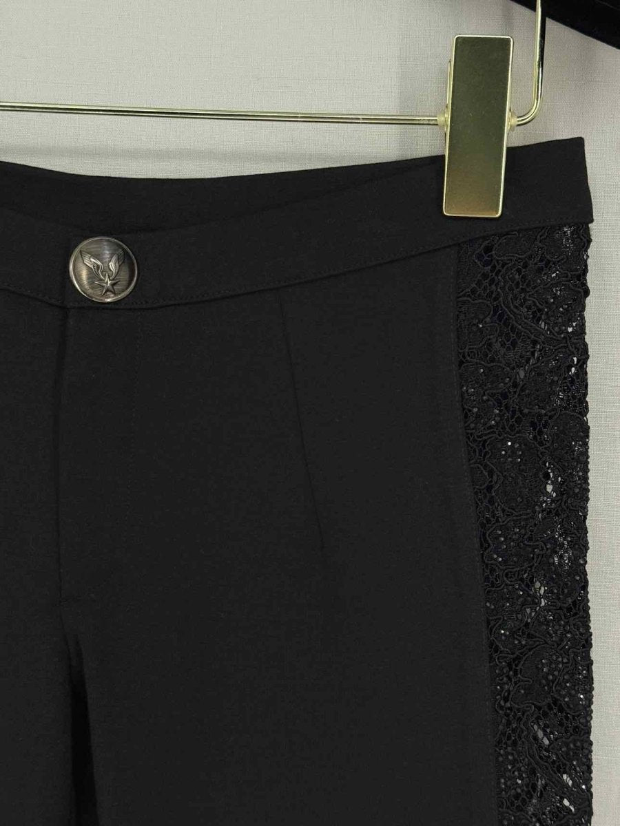 Pre - loved PHILIPP PLEIN Black Eyelet Size XSmall Pants at Reems Closet