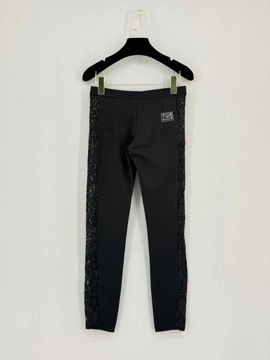 Pre - loved PHILIPP PLEIN Black Eyelet Size XSmall Pants at Reems Closet