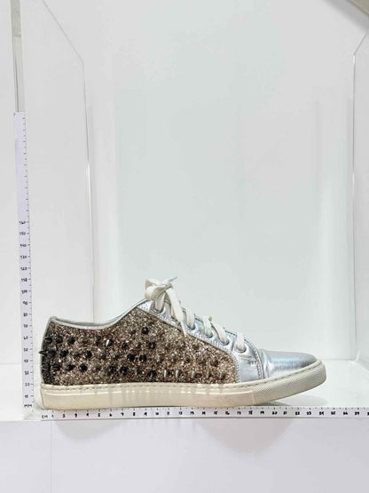 Pre-loved PHILIPP PLEIN Gold & Silver Size EU 36 Sneakers at Reems Closet