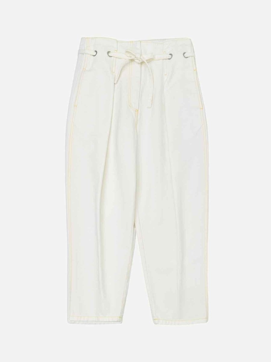 Pre - loved PHILLIP LIM Belted White Jeans at Reems Closet