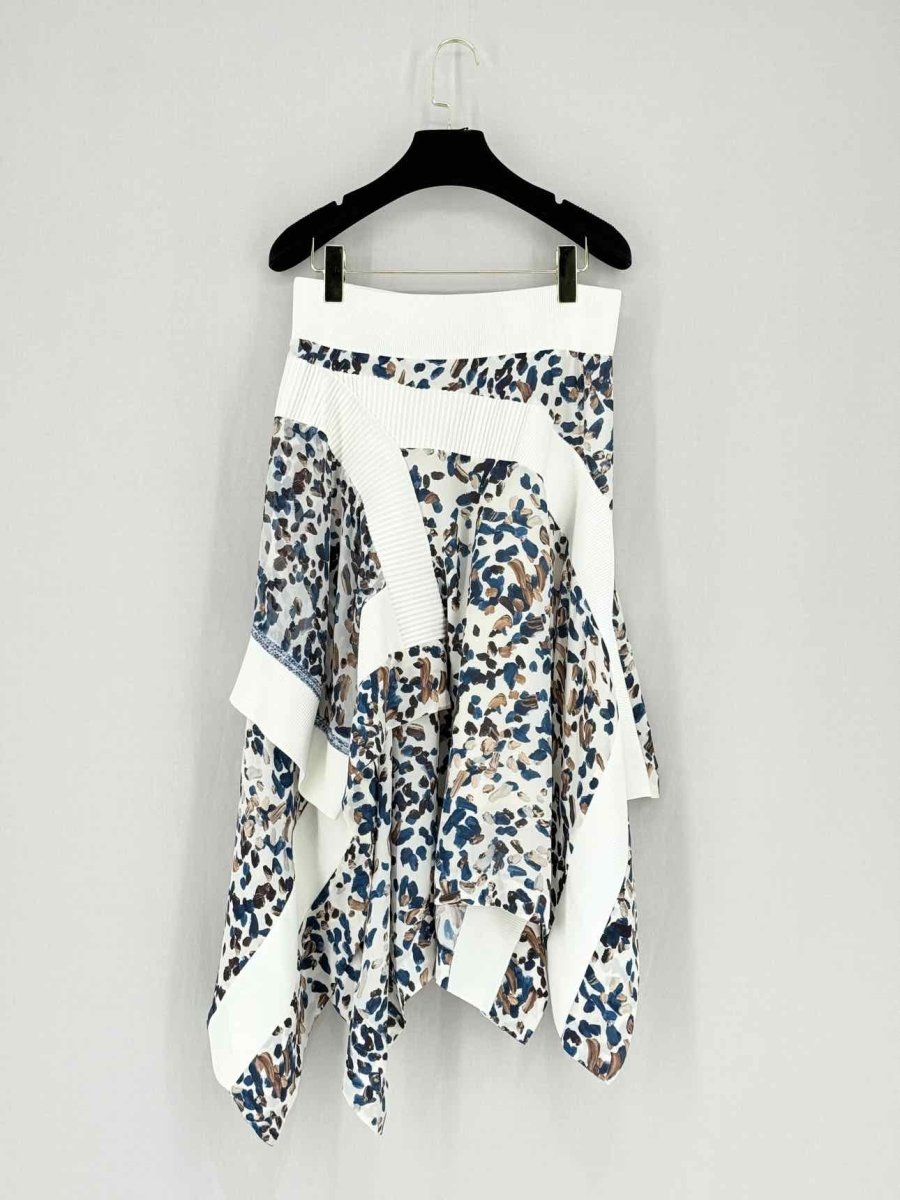 Pre - loved PHILLIP LIM Blue Multicolor Size US 4 Knee Length Skirt at Reems Closet