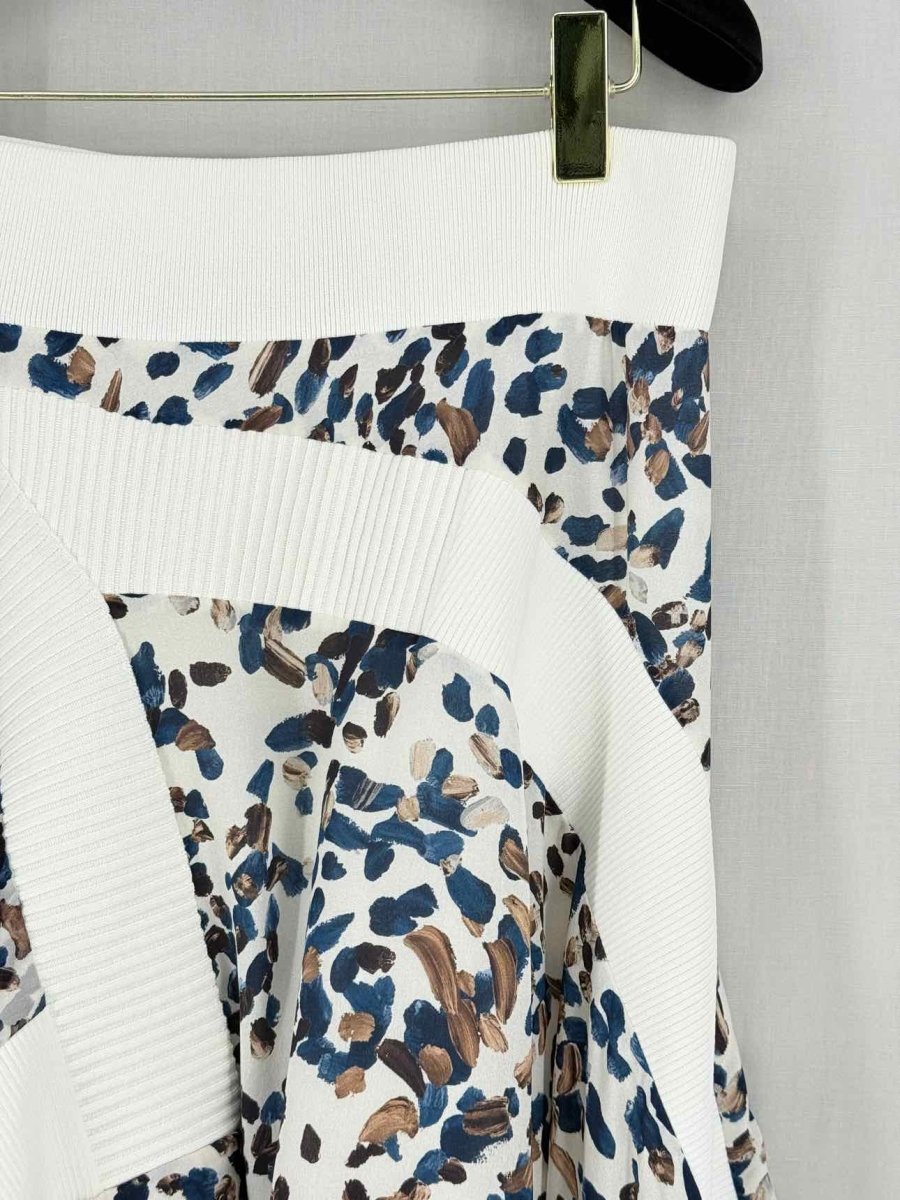 Pre - loved PHILLIP LIM Blue Multicolor Size US 4 Knee Length Skirt at Reems Closet