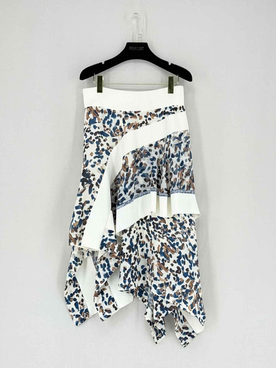 Pre - loved PHILLIP LIM Blue Multicolor Size US 4 Knee Length Skirt at Reems Closet