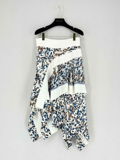 Pre - loved PHILLIP LIM Blue Multicolor Size US 4 Knee Length Skirt at Reems Closet